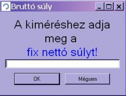 fix nettó súly megadása