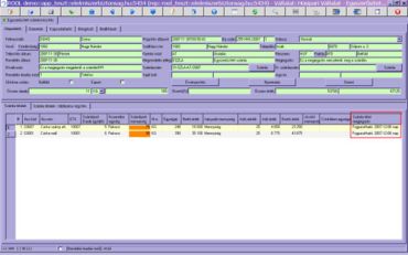 számla tétel megjegyzés