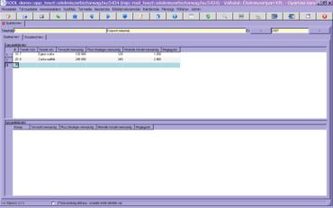 termék kiválasztása és az éves tervezett mennyiség megadása