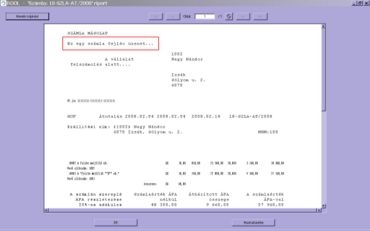 számla fejléc üzenet