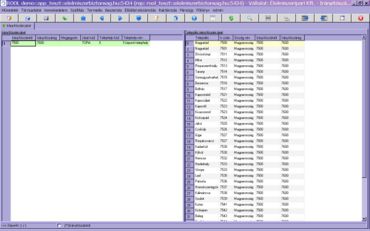 szállítási cím – vállalat – járat munkafüzet