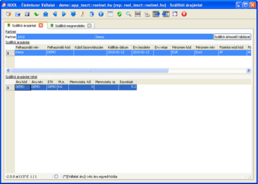 Szállítói árajánlat