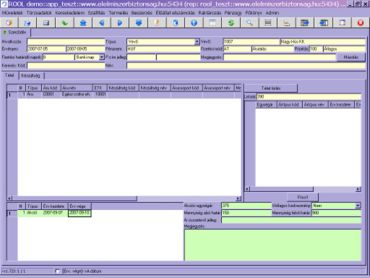 szerződés adatainak kitöltése