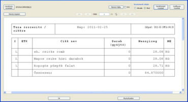 'Túra összesítő - Összesitett' riport