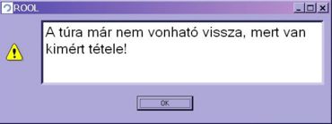 túrára visszavonás