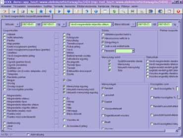 tétel böngésző mennyiségre/értékre